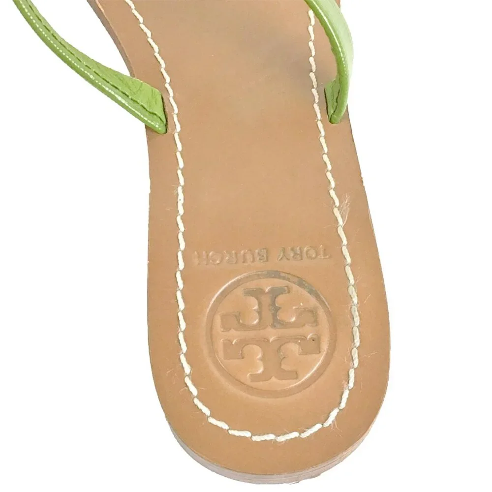 Tory Burch Leaf Green Leighanne Flat Thong
